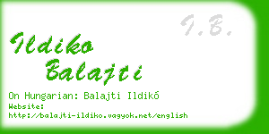 ildiko balajti business card